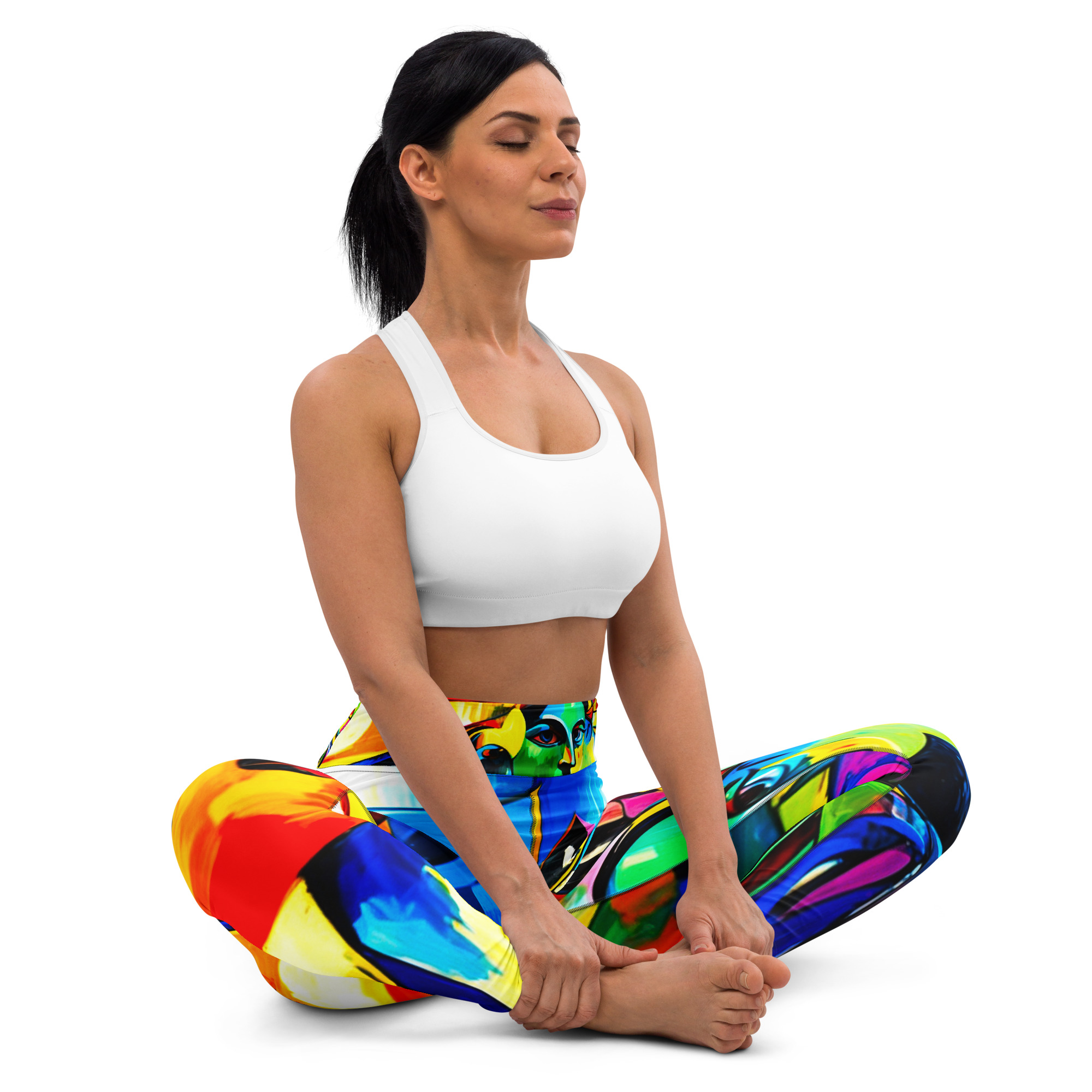 Cubism Colours Yoga Leggings 14 Cubism Colours Yoga Leggings - Image 14