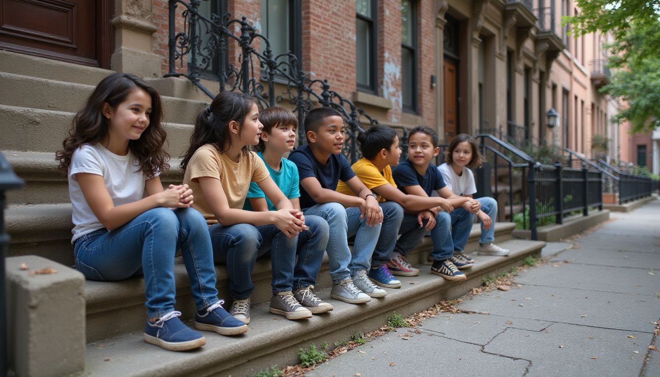 Fat Albert and friends in the neighborhood