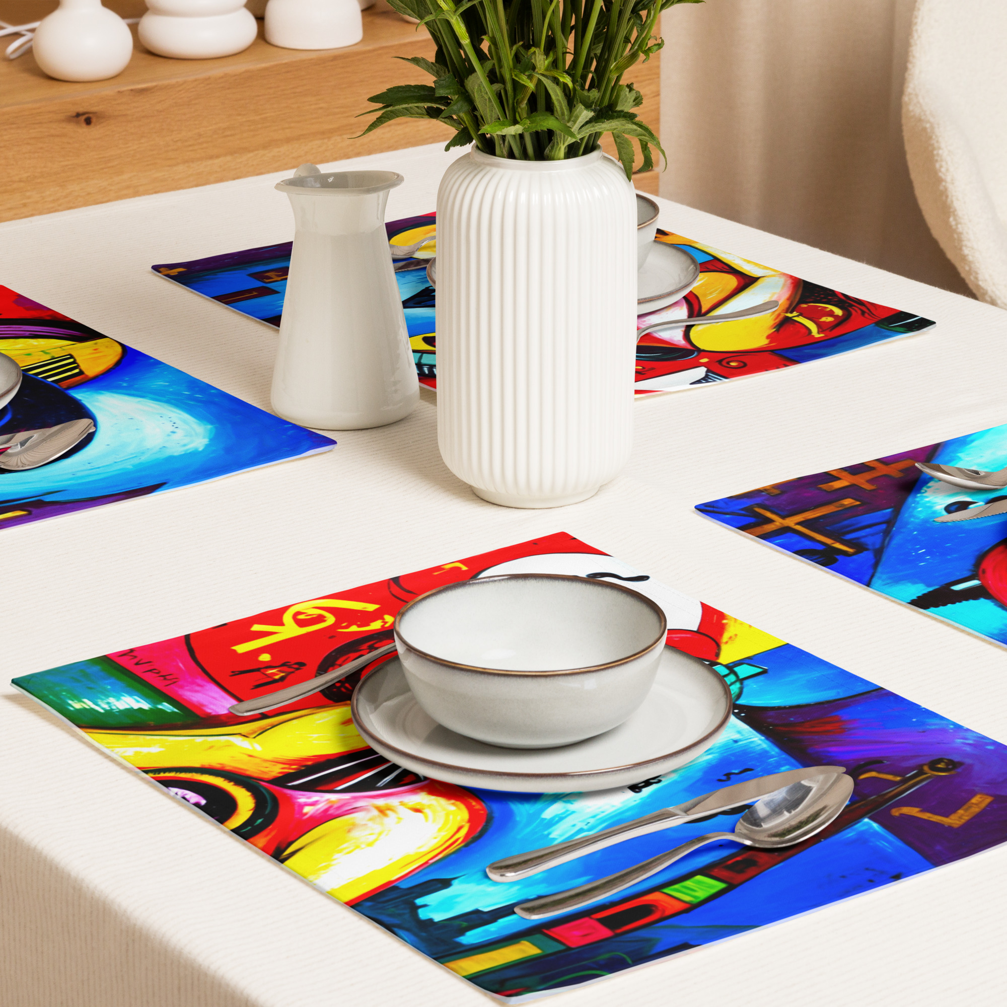 Ladies of Cubism Placemat Set 2 Ladies of Cubism