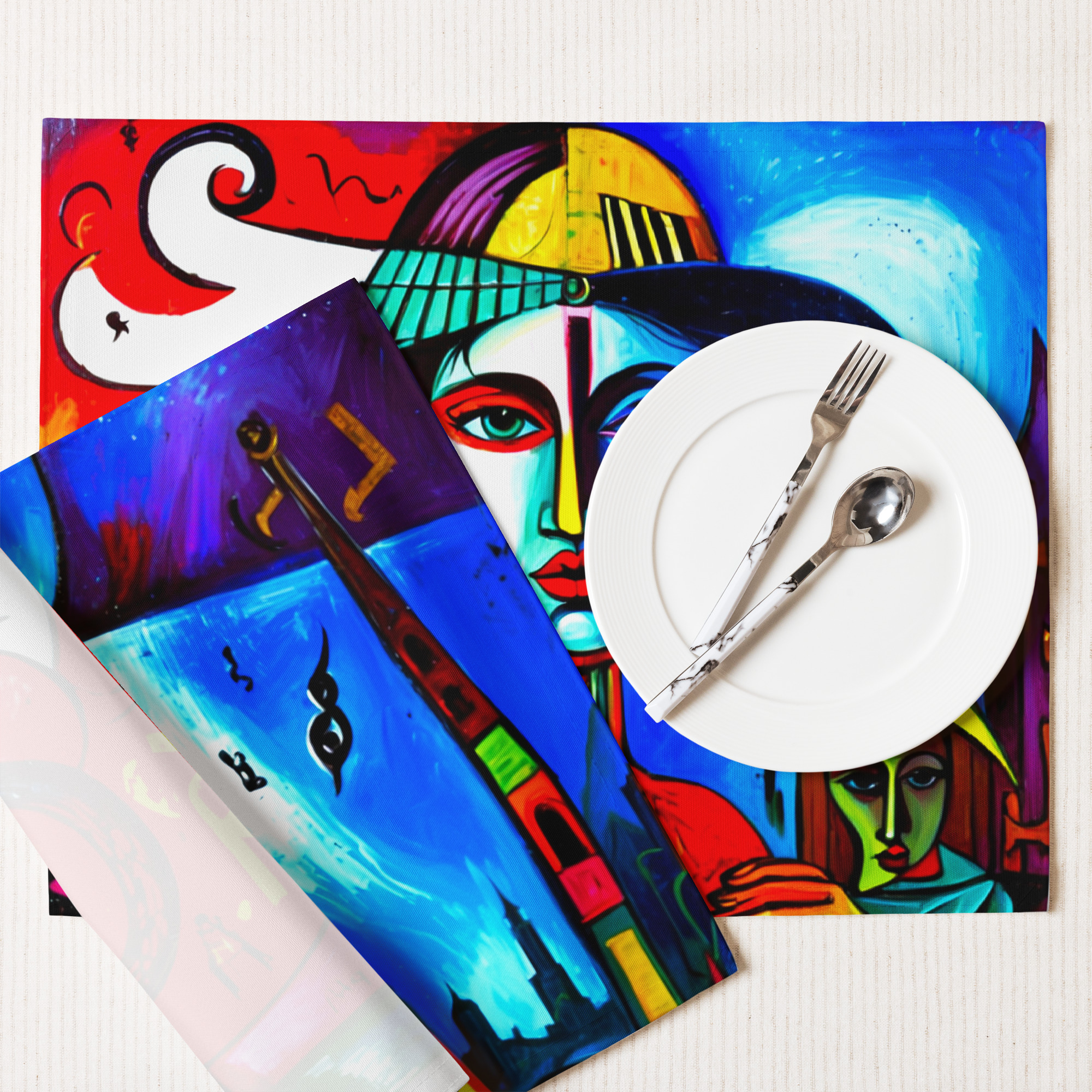 Ladies of Cubism Placemat Set 7 Ladies of Cubism Placemat Set - Image 7