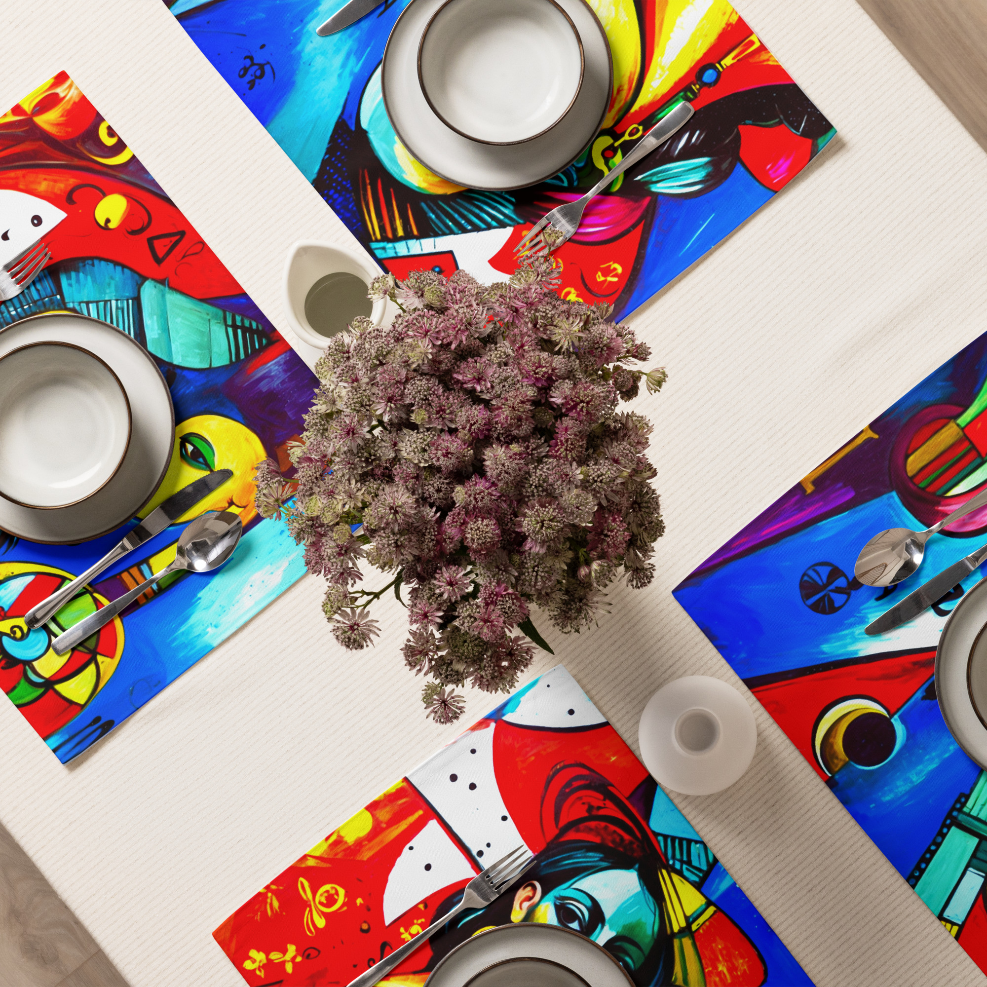 Faces of Cubism Placemat Set 5 Faces of Cubism Placemat Set - Image 5