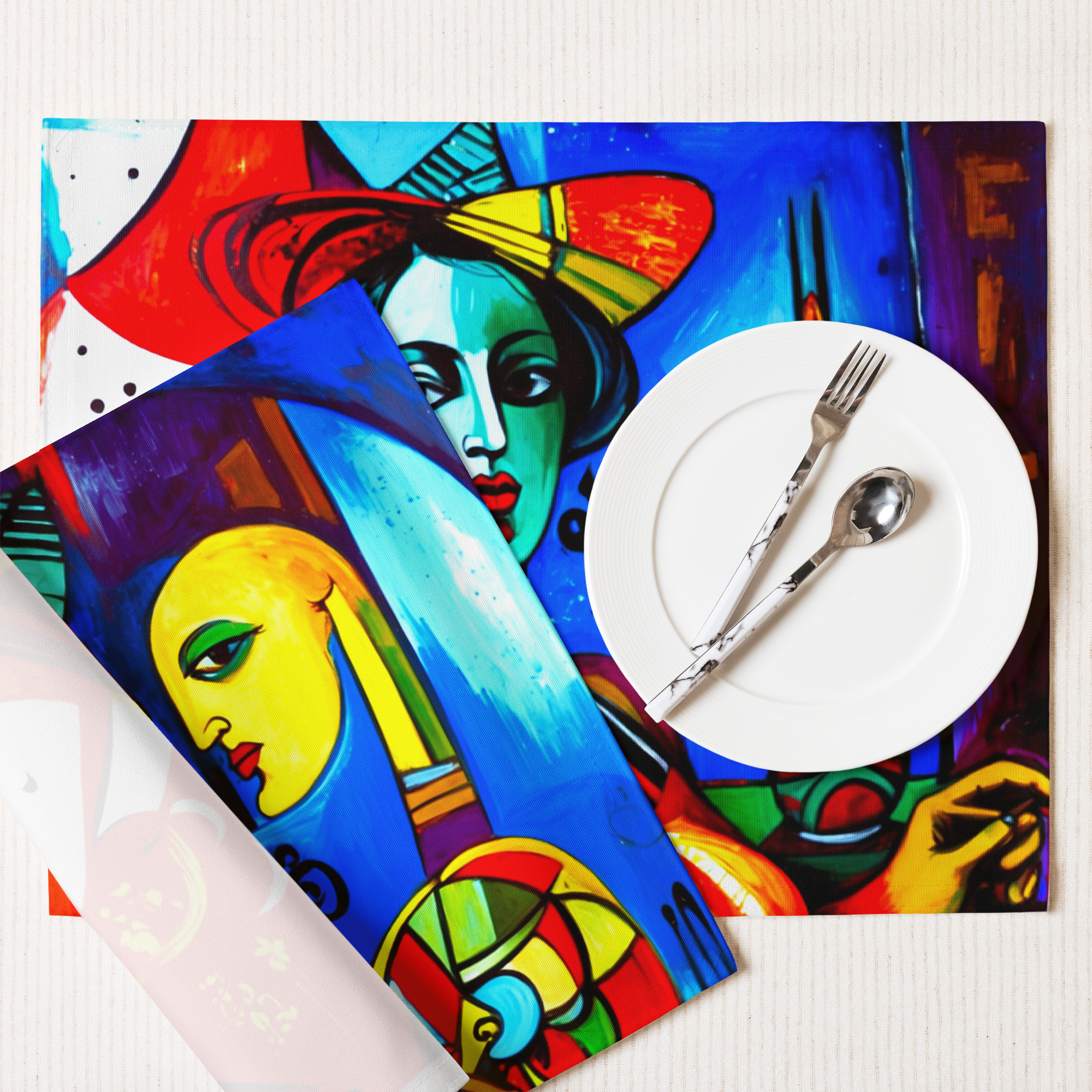 Faces of Cubism Placemat Set 7 Faces of Cubism Placemat Set - Image 7