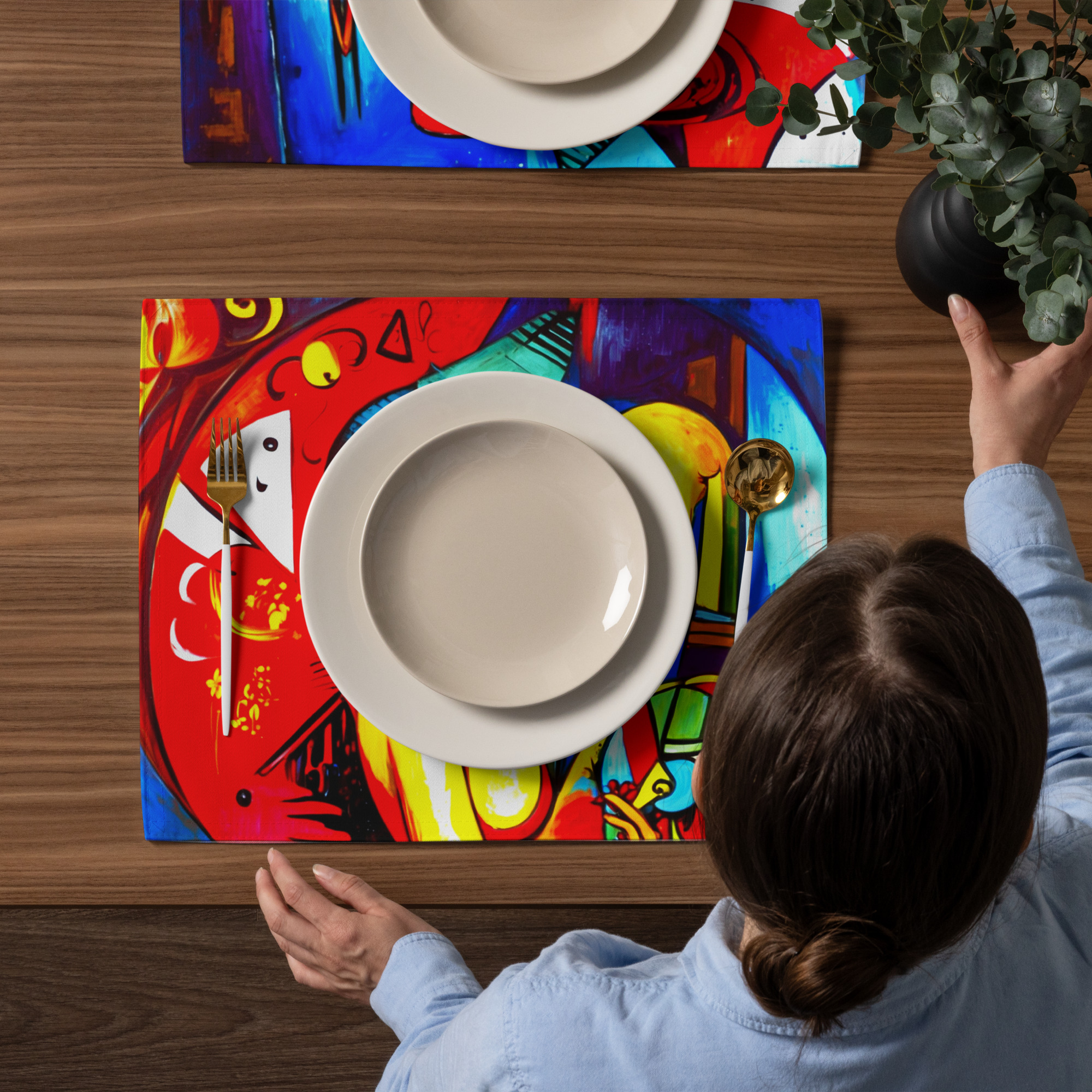 Faces of Cubism Placemat Set 8 Faces of Cubism Placemat Set - Image 8