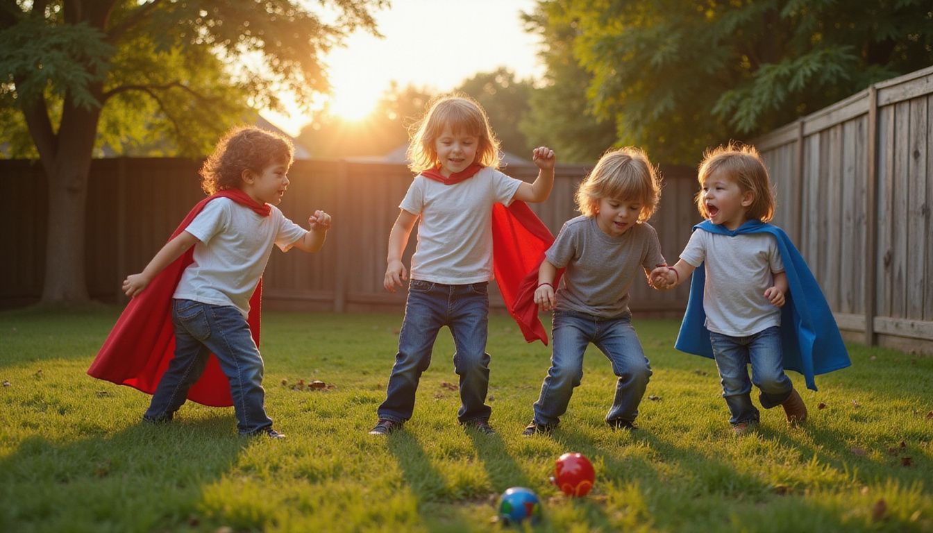 Super Friends heroes standing together