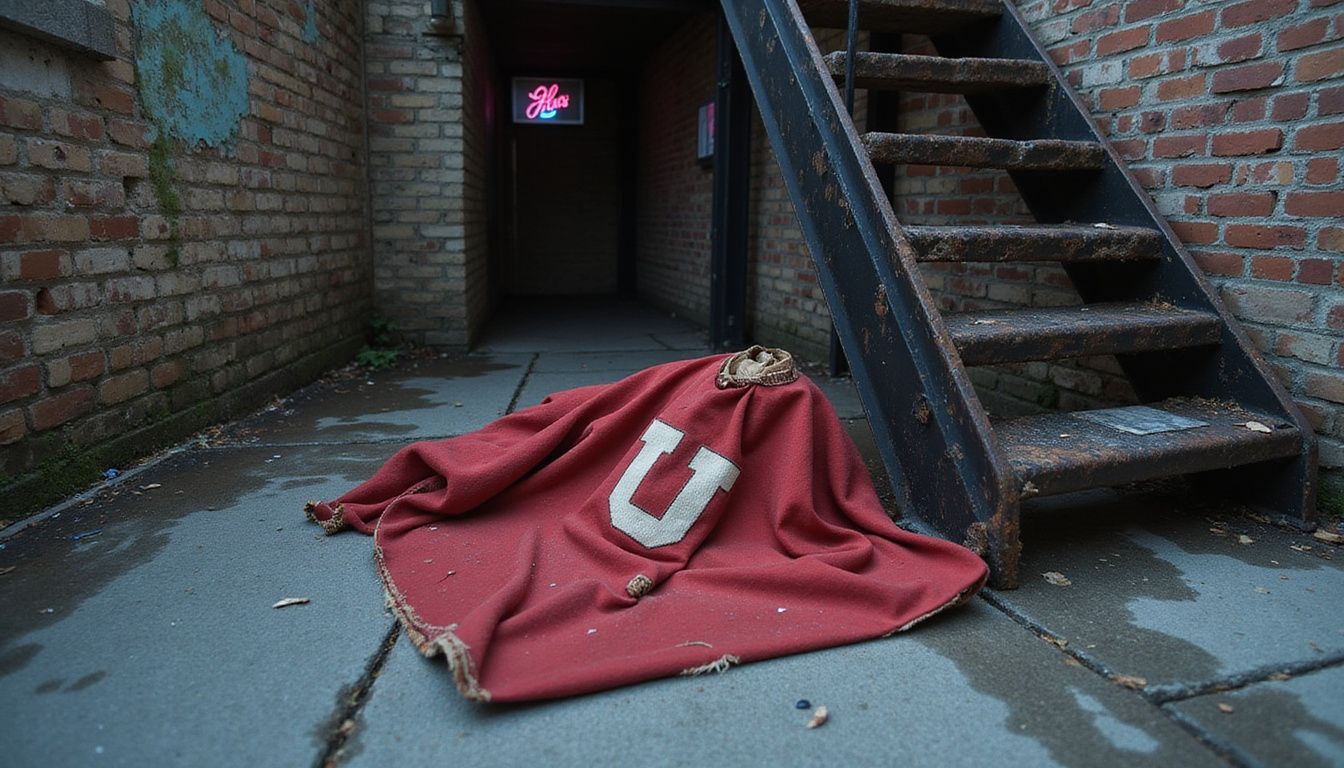 Underdog flying in his red cape