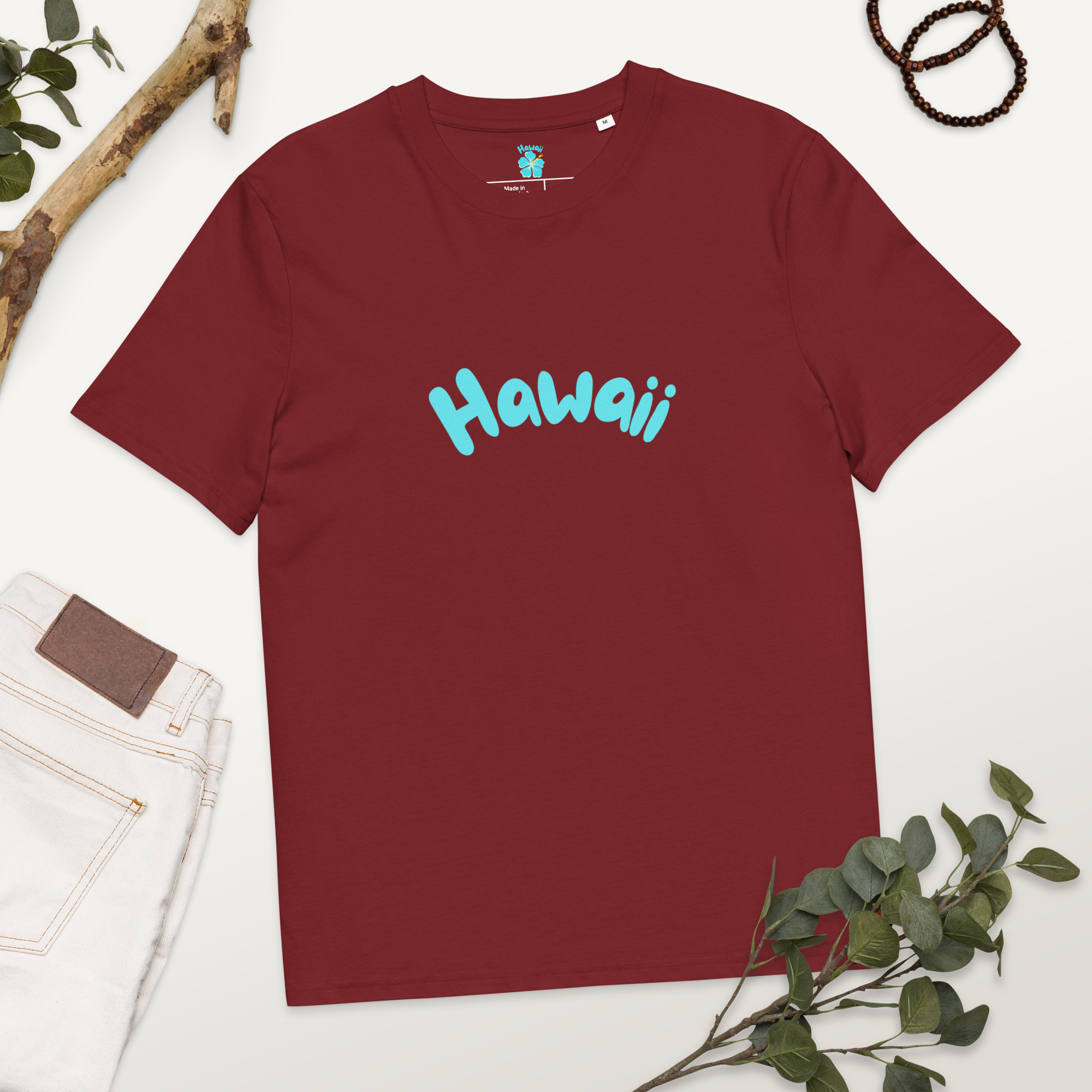 Hawaii Blue Organic Cotton T-shirt 15 Hawaii Blue Organic Cotton T-shirt - Image 15