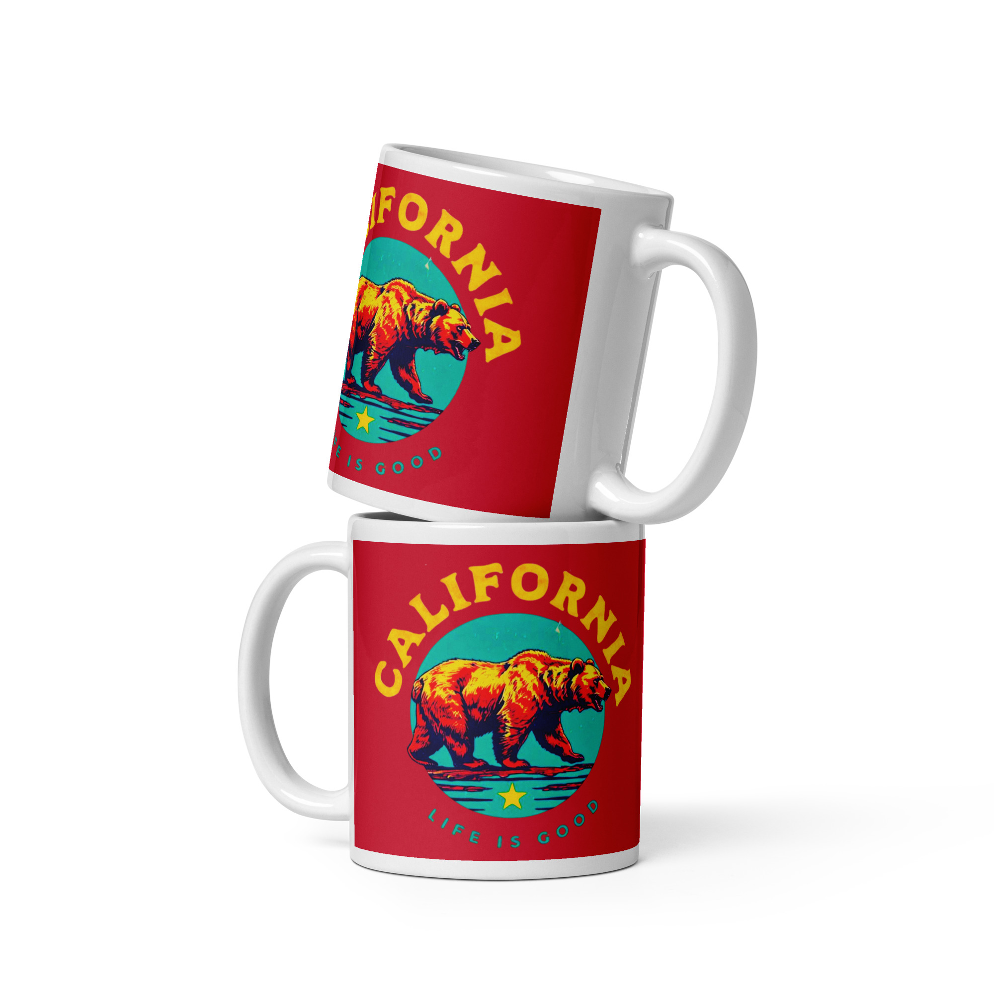 California Life is Good Red Mug 2 California Life is Good Red Mug - Image 2