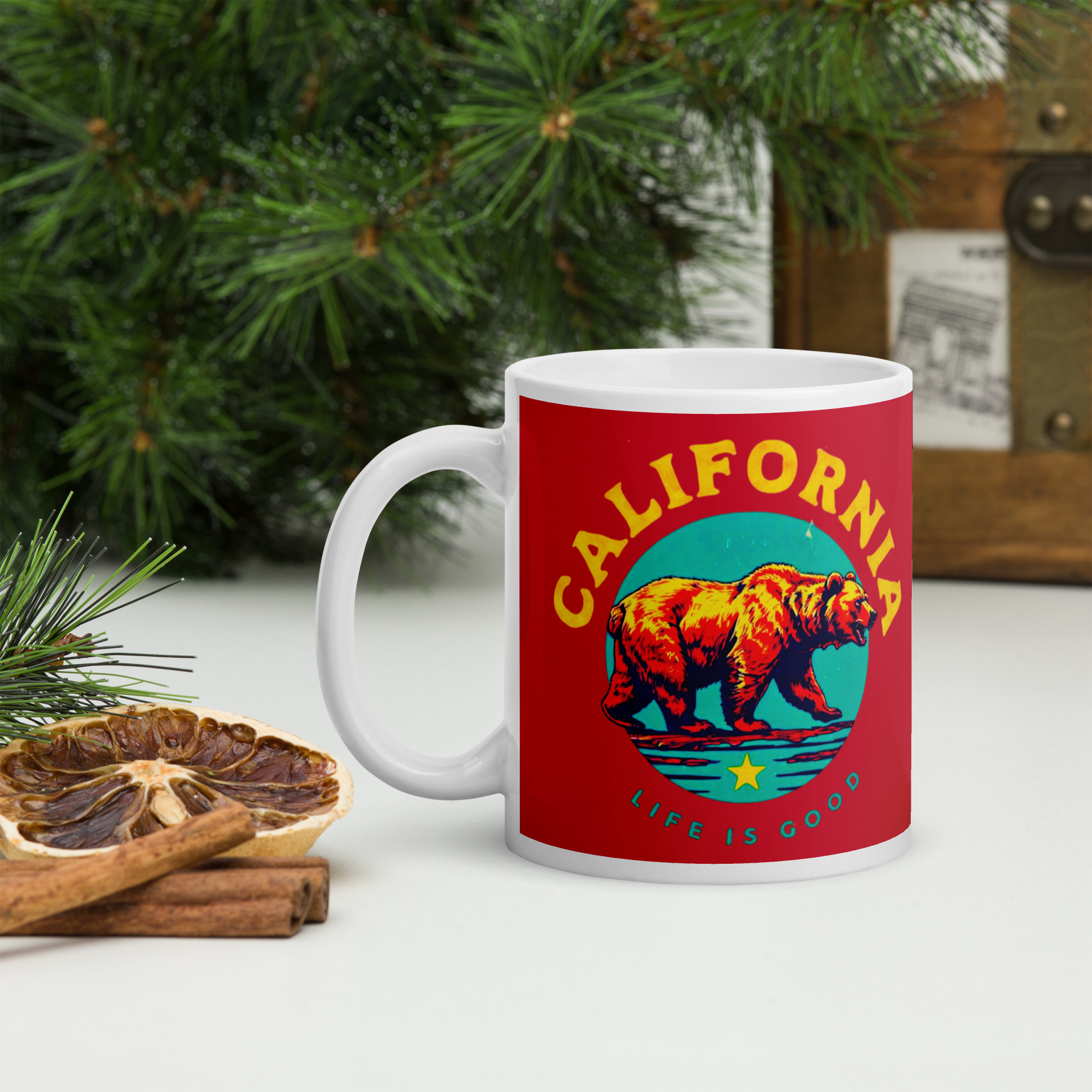 California Life is Good Red Mug 4 California Life is Good Red Mug - Image 4