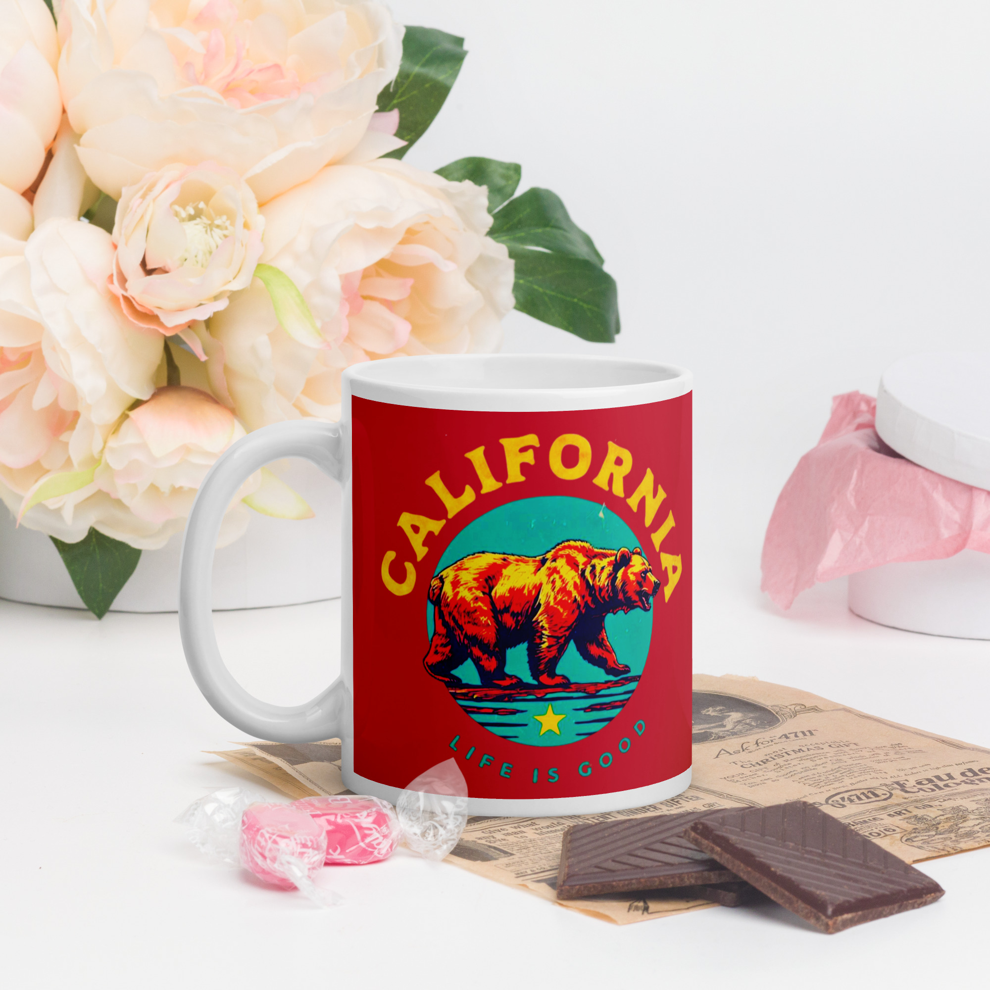 California Life is Good Red Mug 6 California Life is Good Red Mug - Image 6