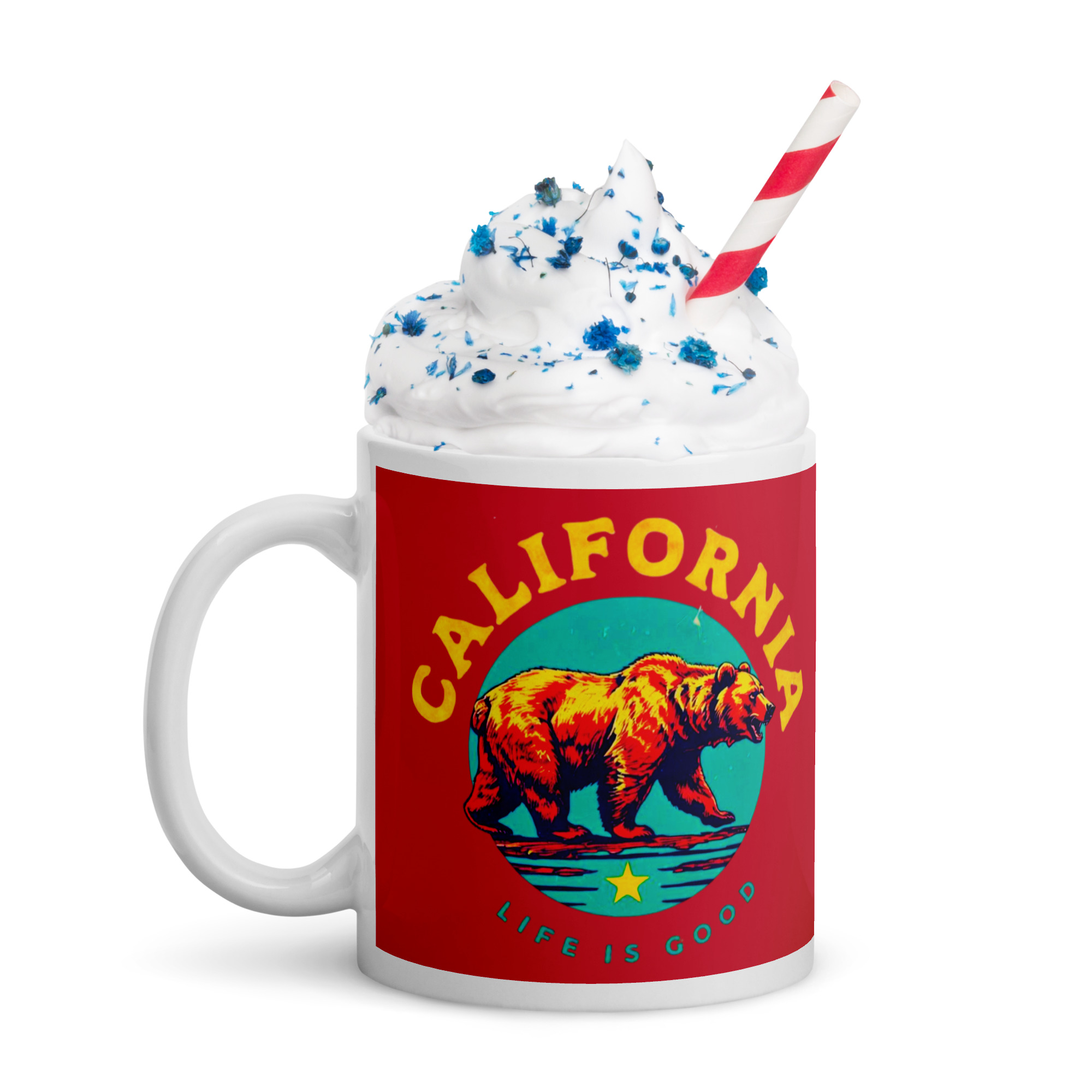 California Life is Good Red Mug 5 California Life is Good Red Mug - Image 5