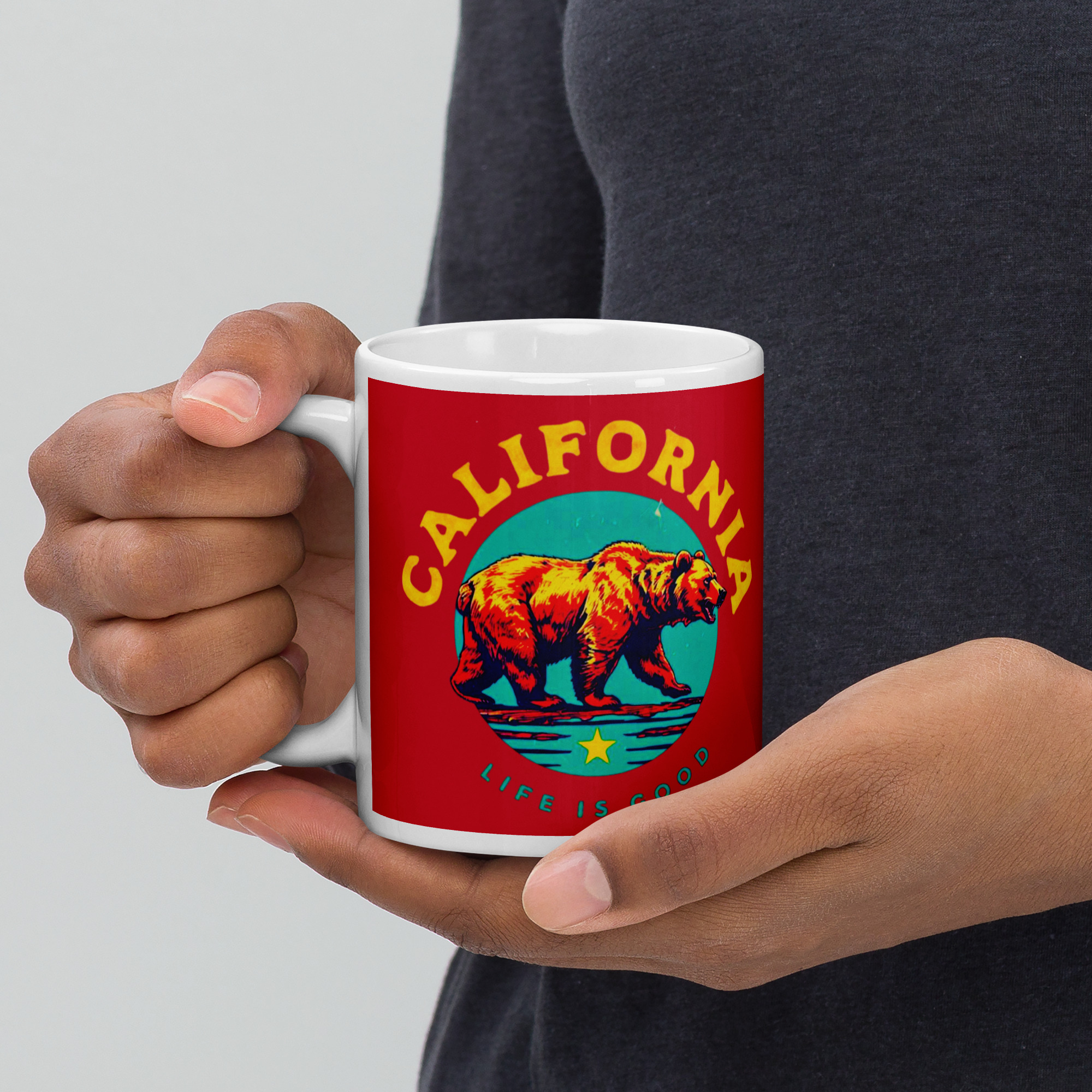 California Life is Good Red Mug 7 California Life is Good Red Mug - Image 7