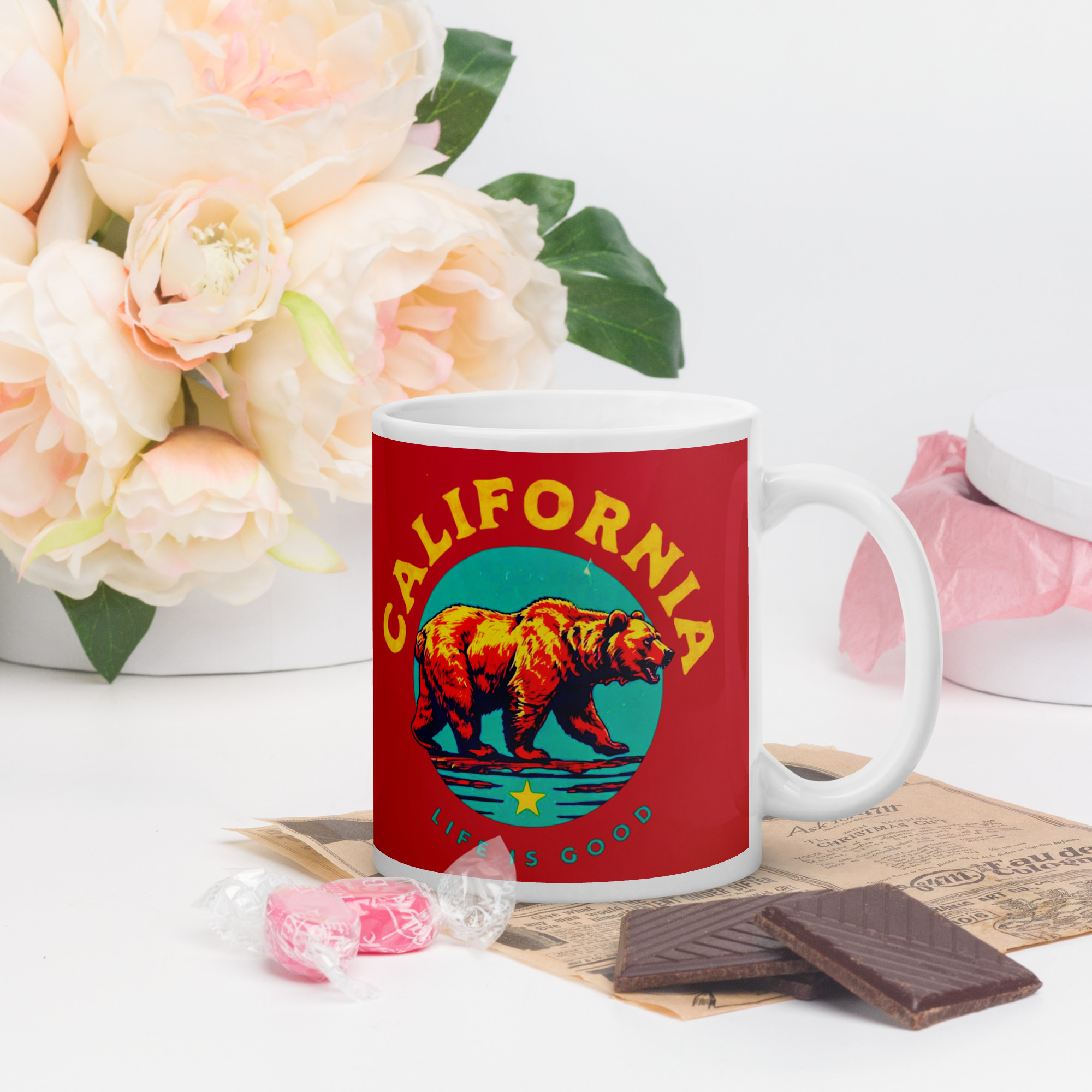 California Life is Good Red Mug 13 California Life is Good Red Mug - Image 13