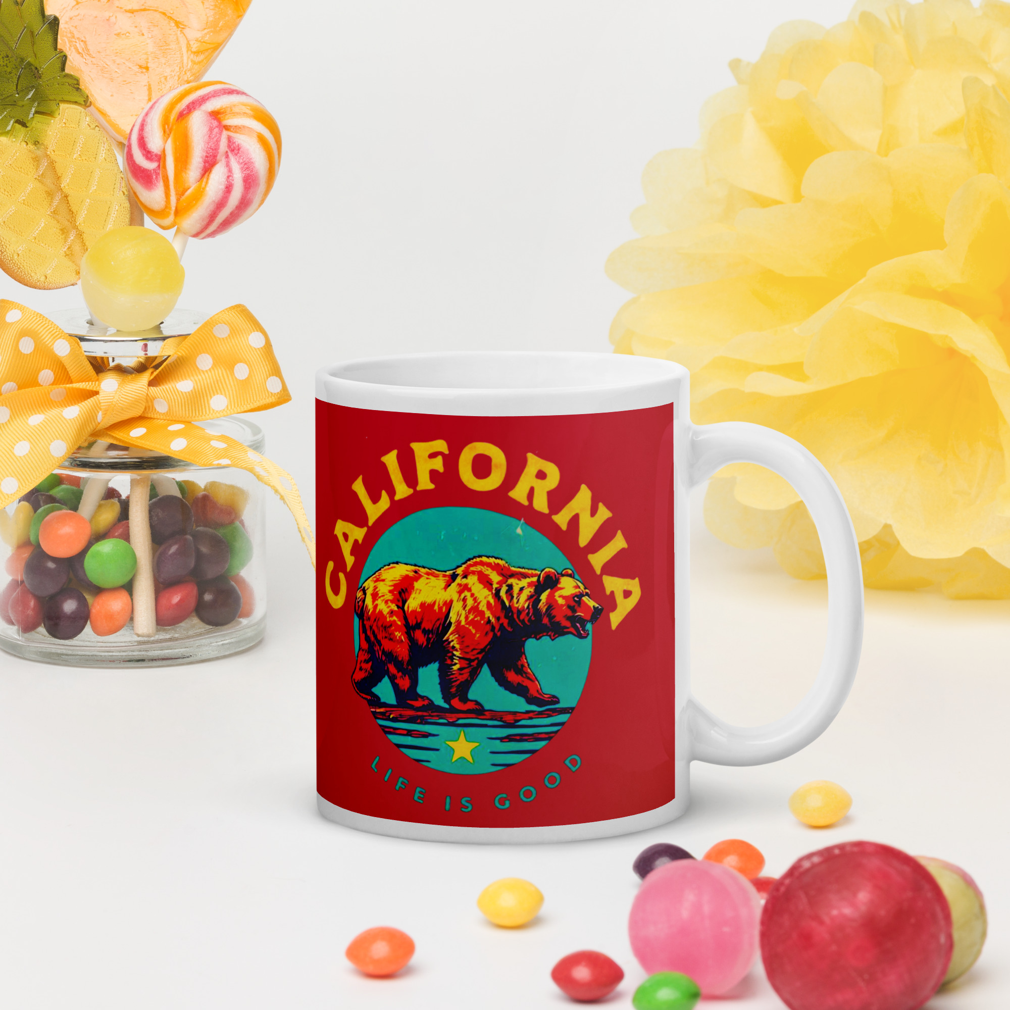 California Life is Good Red Mug 12 California Life is Good Red Mug - Image 12