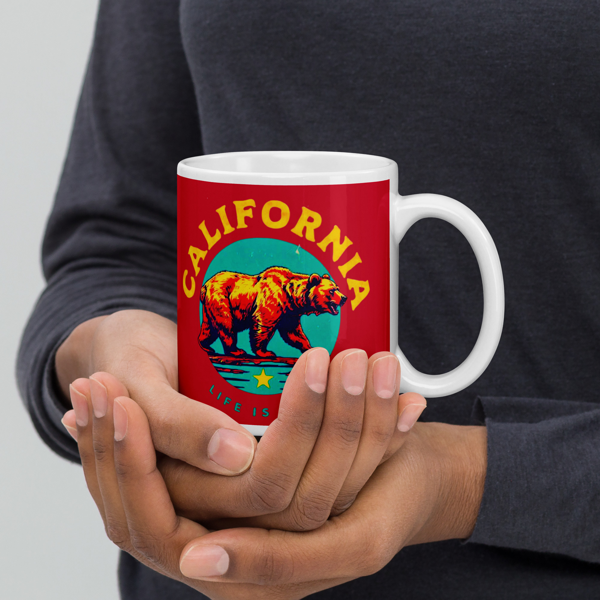 California Life is Good Red Mug 14 California Life is Good Red Mug - Image 14