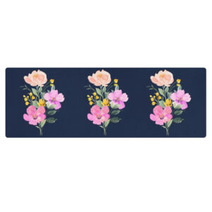 Summer Flowers Blue Yoga Mat