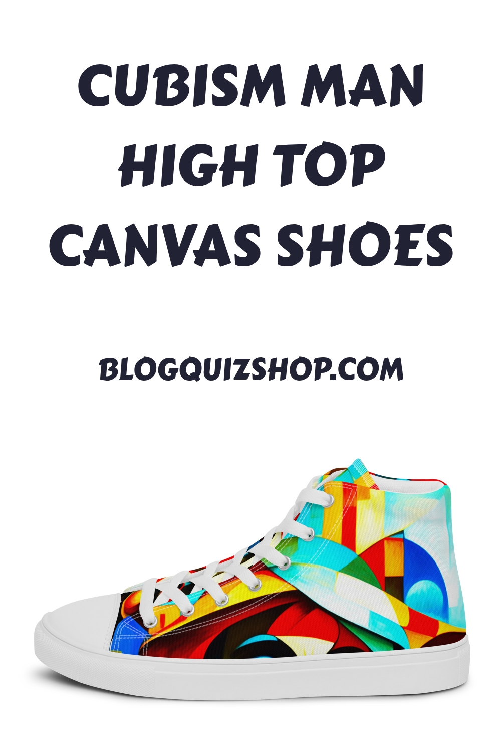Cubism Man High Top Canvas Shoes generated pin 16630