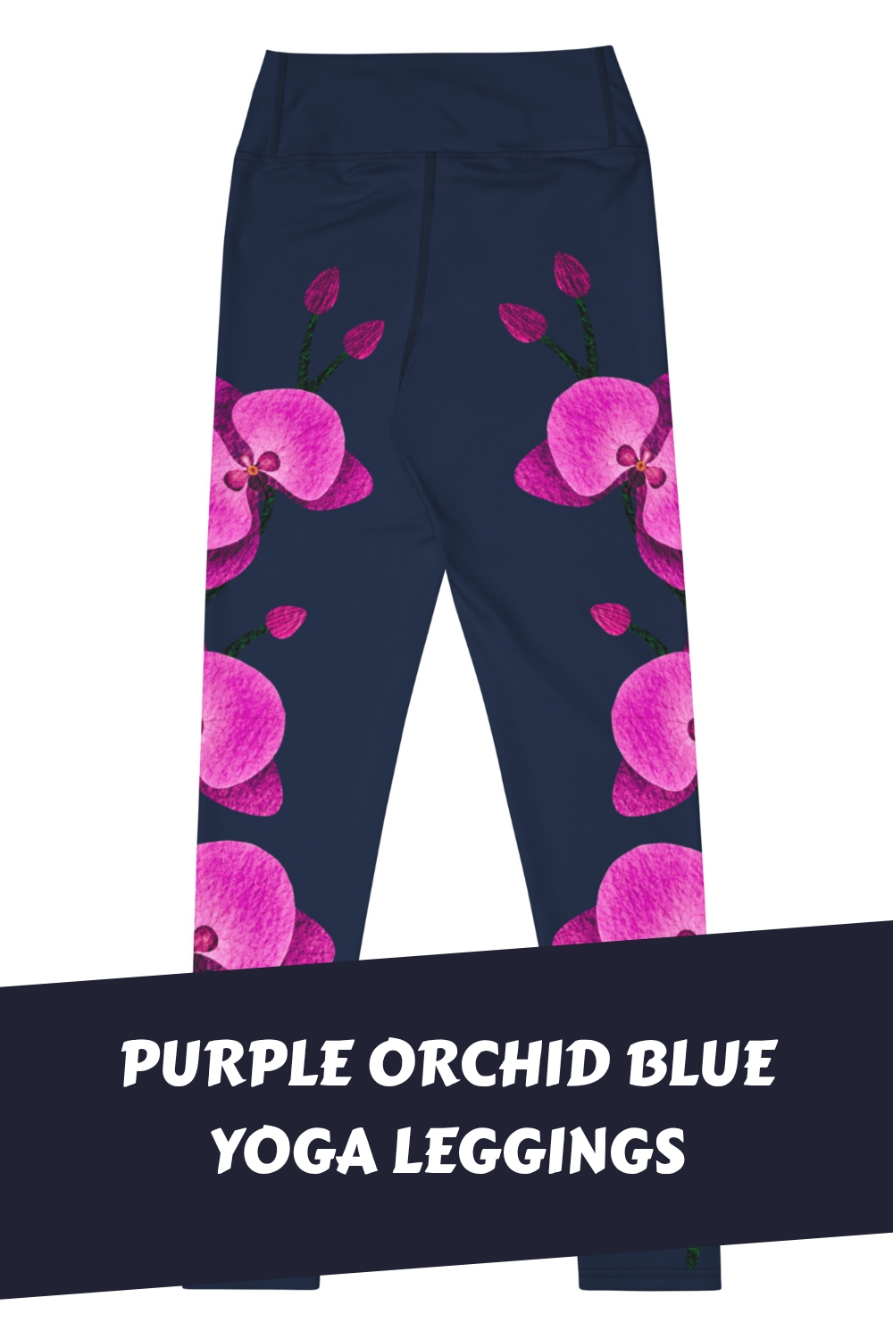 Purple Orchid Blue Yoga Leggings generated pin 15338