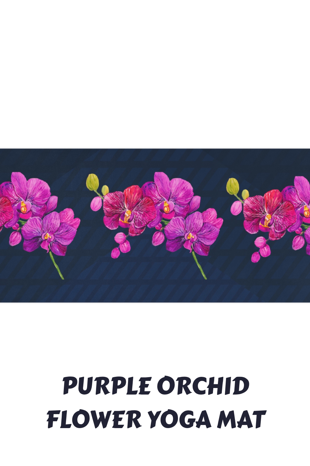 Purple Orchid Flower Yoga Mat generated pin 14875