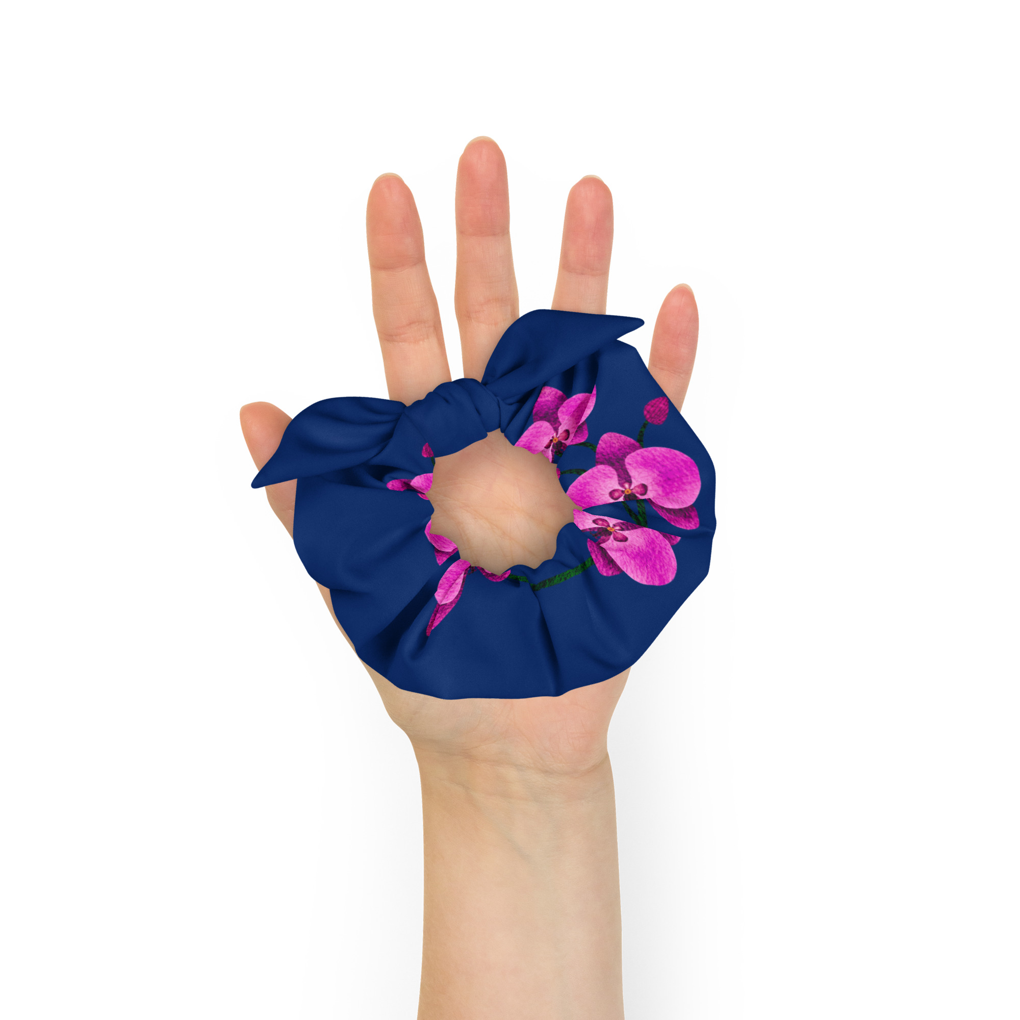 Purple Orchid Blue Scrunchie 7 Purple Orchid Blue Scrunchie - Image 7