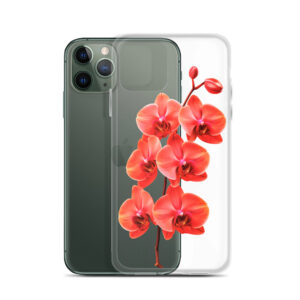 Brilliant Coral Orchid Clear Case for iPhone