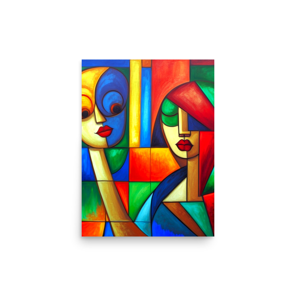 Cubism Wonder Couple Poster 5 Cubism Wonder Couple Poster - Image 5