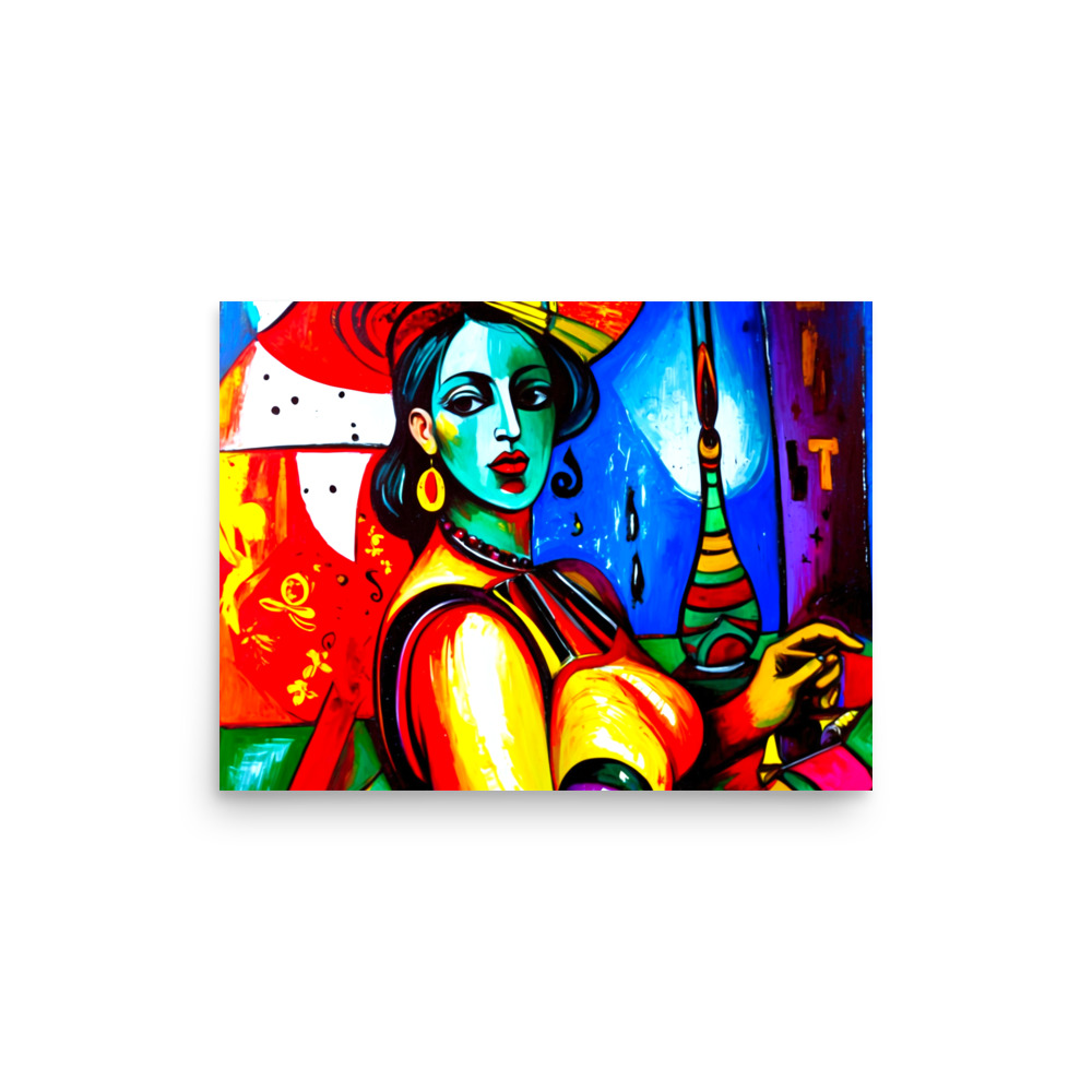 Cubism Lady Poster 4 Cubism Lady Poster - Image 4