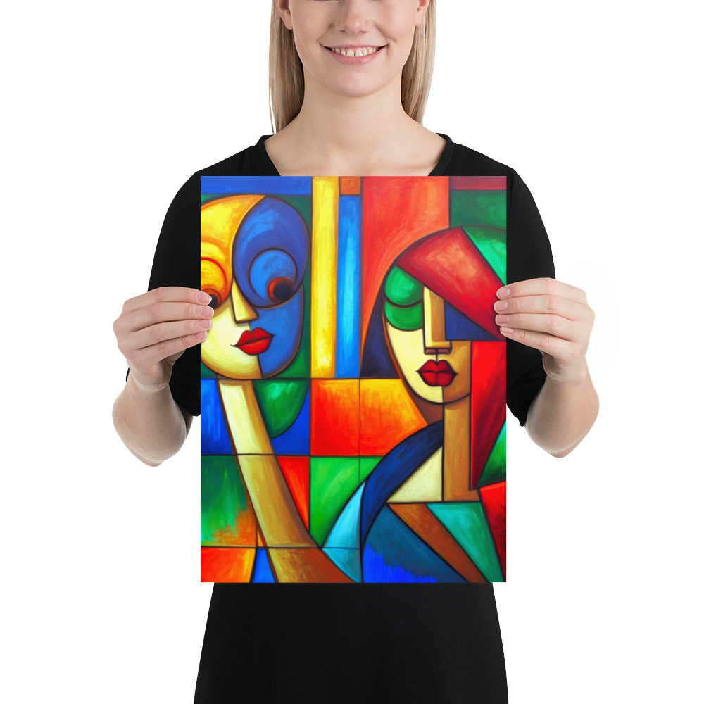 Cubism Wonder Couple Poster 13 Cubism Wonder Couple Poster - Image 13