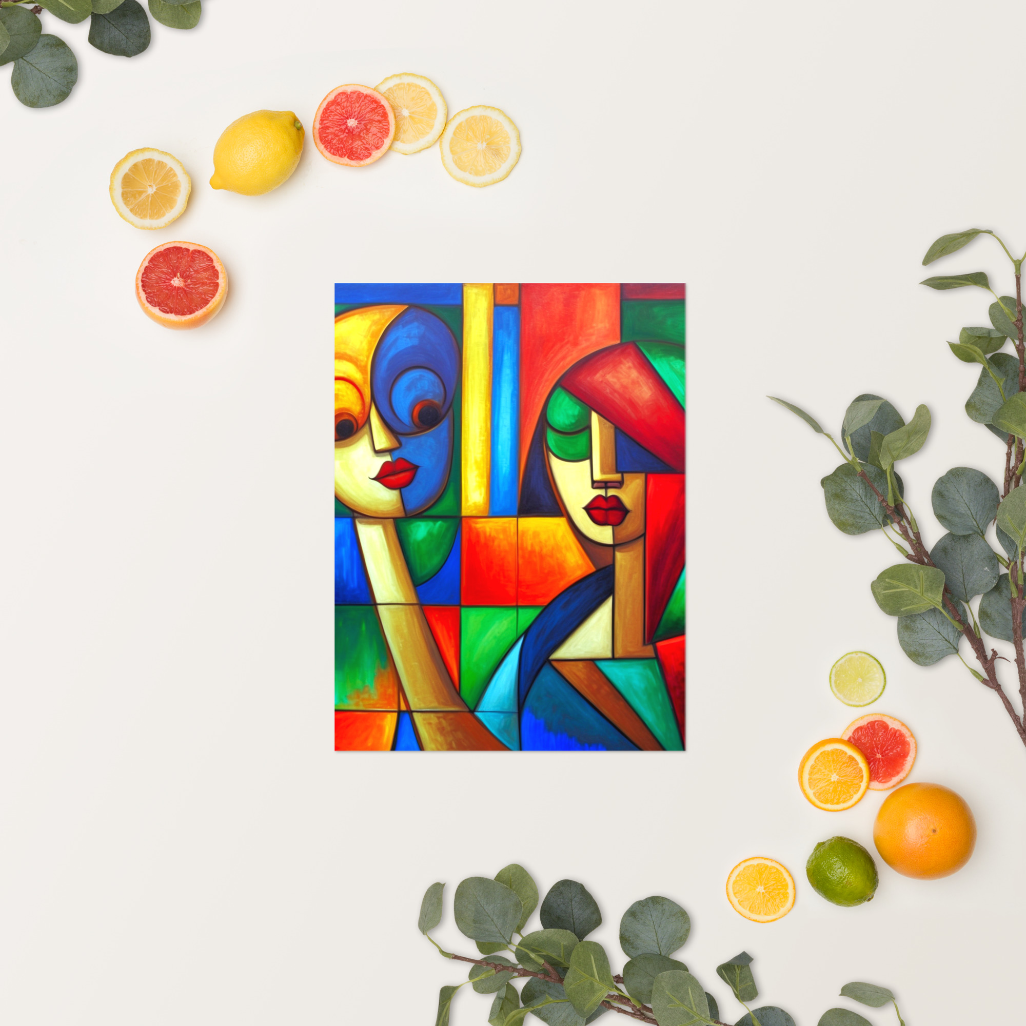 Cubism Wonder Couple Poster 14 Cubism Wonder Couple Poster - Image 14