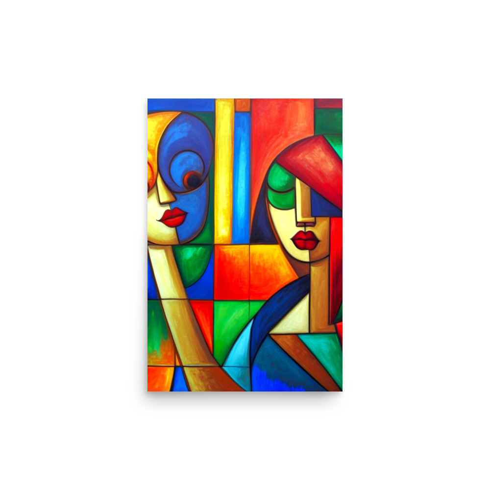 Cubism Wonder Couple Poster 6 Cubism Wonder Couple Poster - Image 6