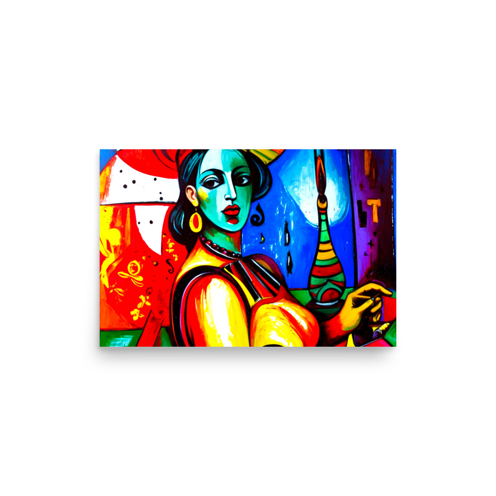 Cubism Lady Poster 5 Cubism Lady Poster - Image 5