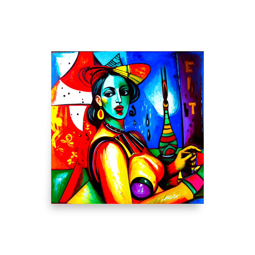 Cubism Lady Poster 6 Cubism Lady Poster - Image 6