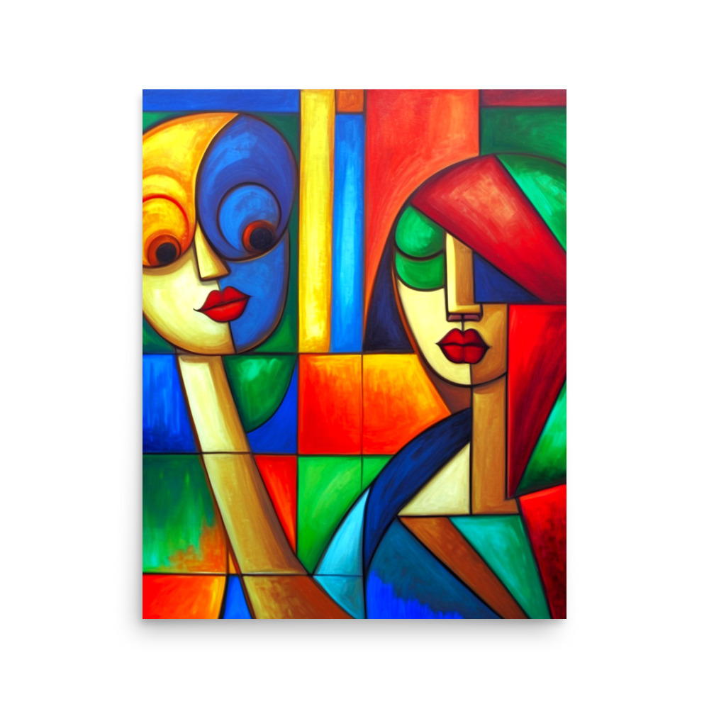 Cubism Wonder Couple Poster 7 Cubism Wonder Couple Poster - Image 7