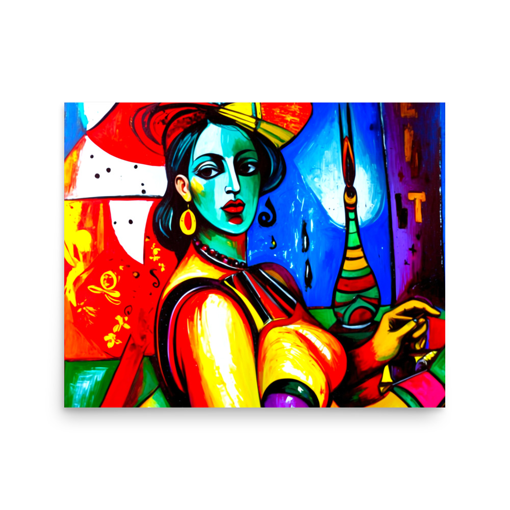 Cubism Lady Poster 7 Cubism Lady Poster - Image 7