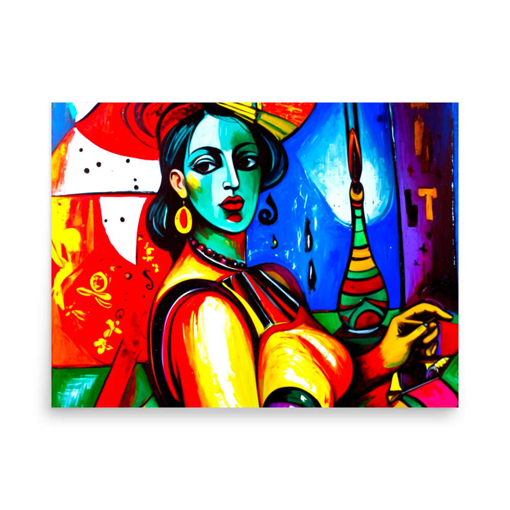 Cubism Lady Poster 8 Cubism Lady Poster - Image 8