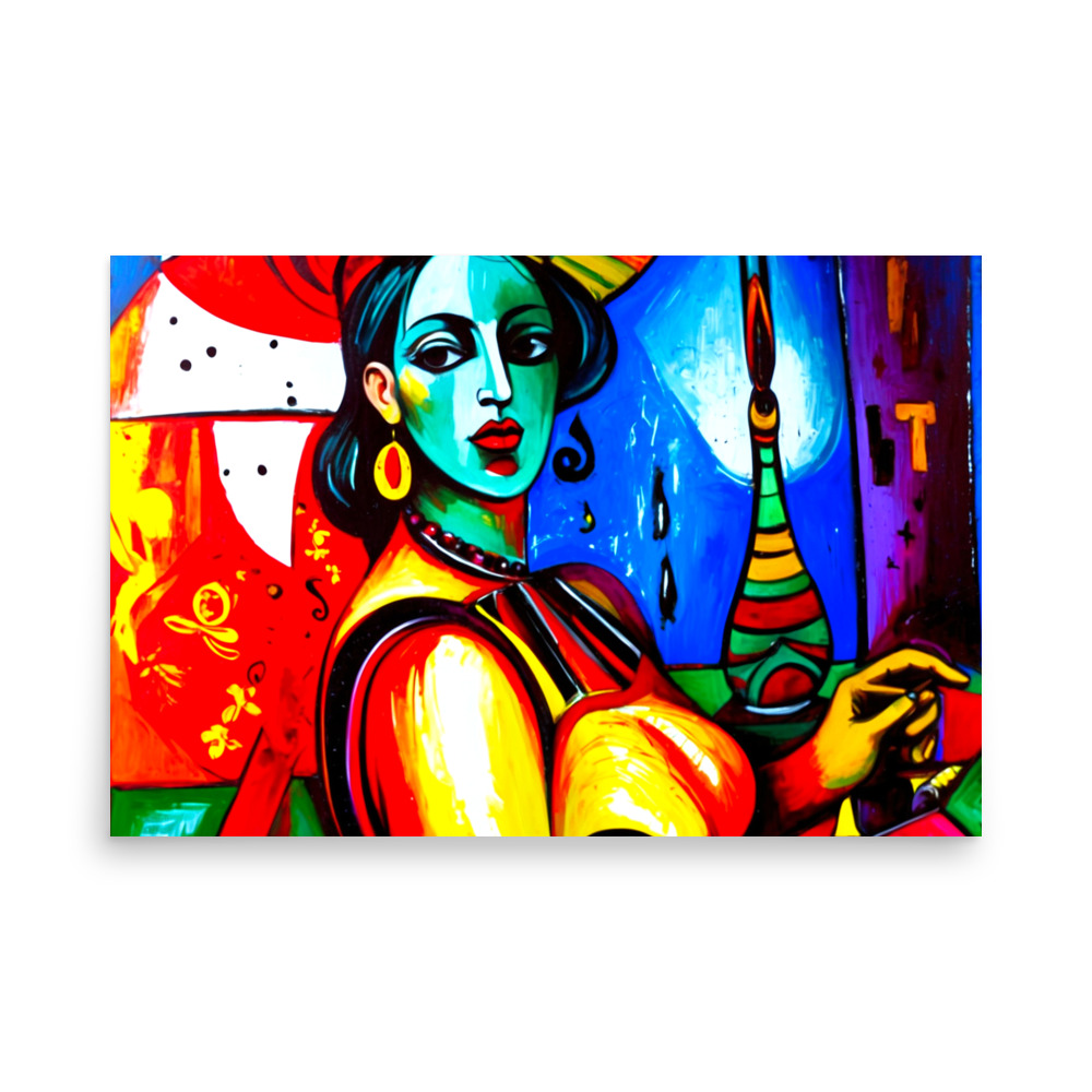Cubism Lady Poster 10 Cubism Lady Poster - Image 10