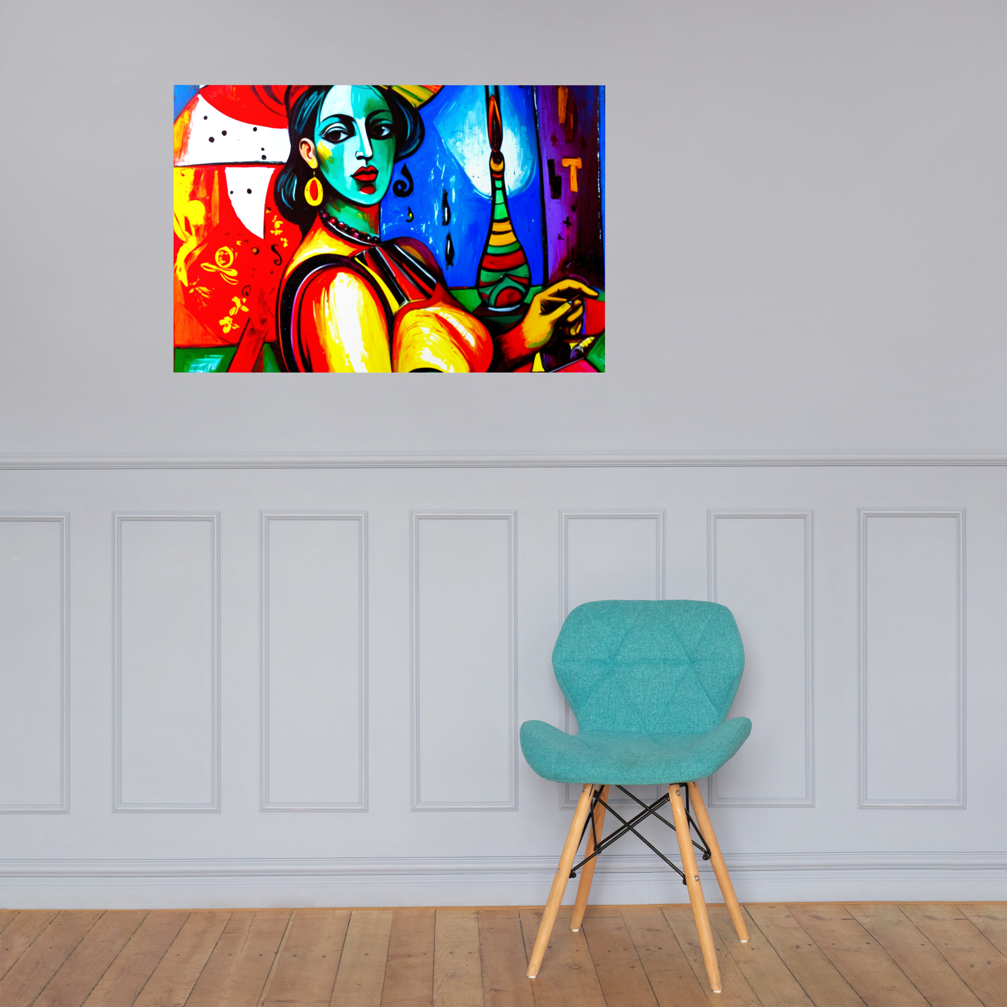 Cubism Lady Poster 22 Cubism Lady Poster - Image 22