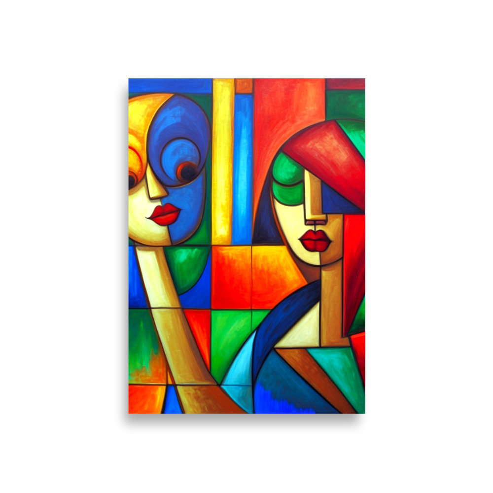 Cubism Wonder Couple Poster 2 Cubism Wonder Couple Poster - Image 2