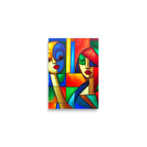 Cubism Wonder Couple Poster