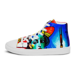 Cubism Lady High Top Canvas Shoes