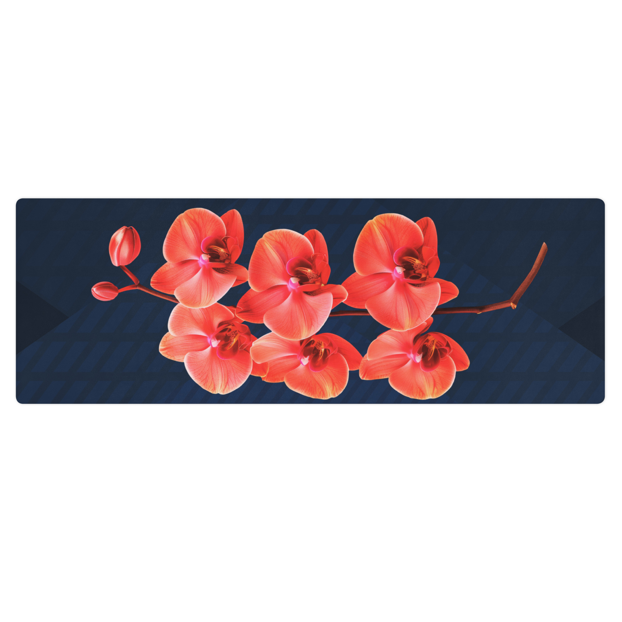Brilliant Coral Orchid Yoga Mat 1 Brilliant Coral Orchid Yoga Mat