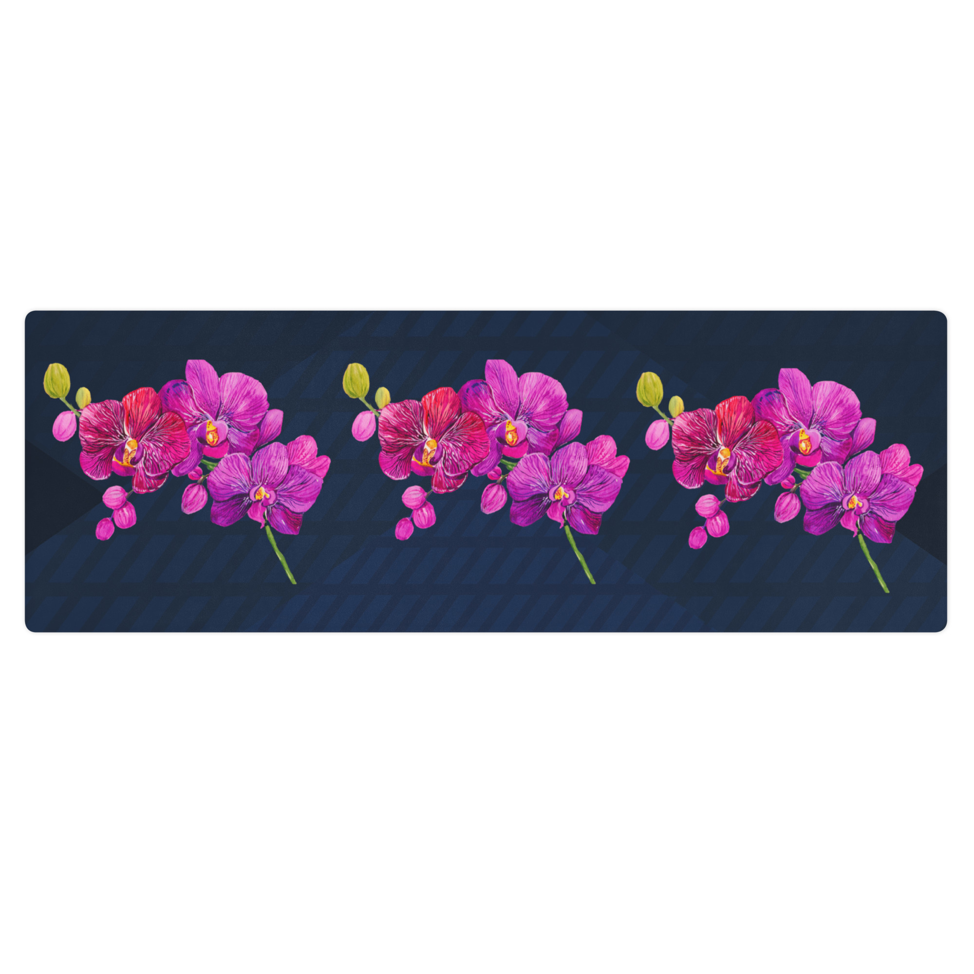 Purple Orchid Flower Yoga Mat