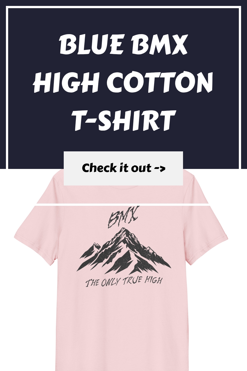 Blue BMX High Cotton T Shirt generated pin 19218