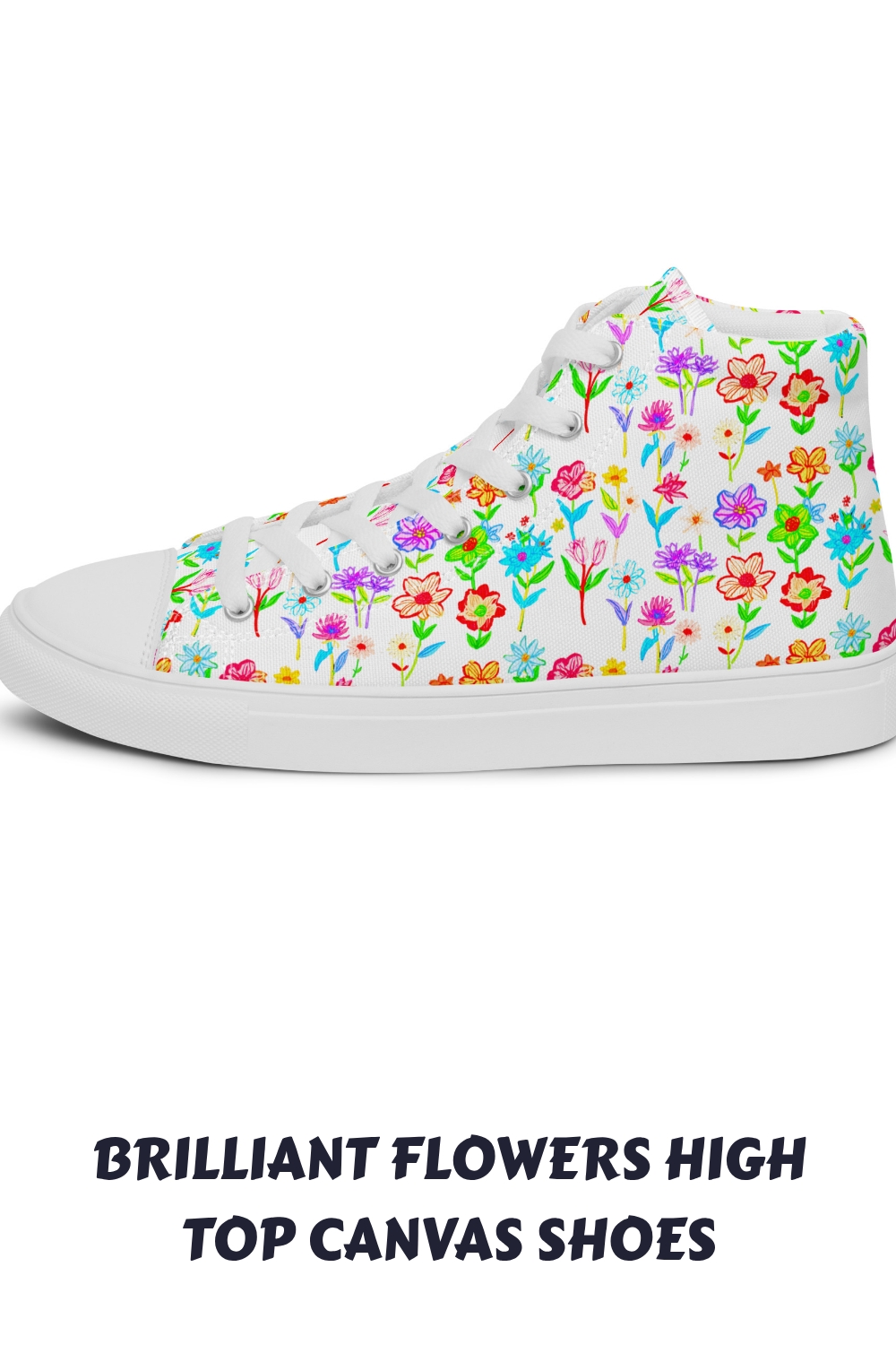 Brilliant Flowers High Top Canvas Shoes generated pin 19291 1