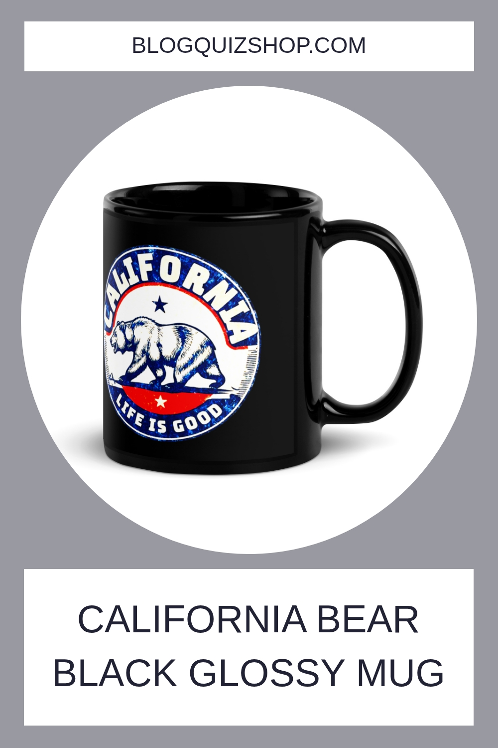 California Bear Black Glossy Mug generated pin 20894