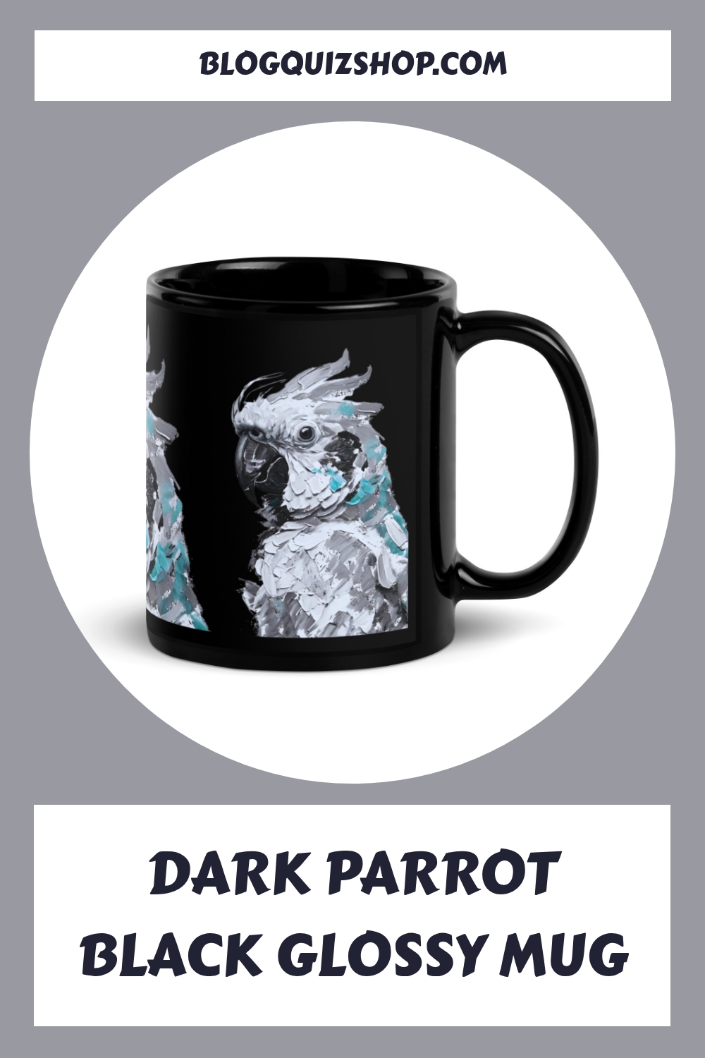 Dark Parrot Black Glossy Mug generated pin 20581