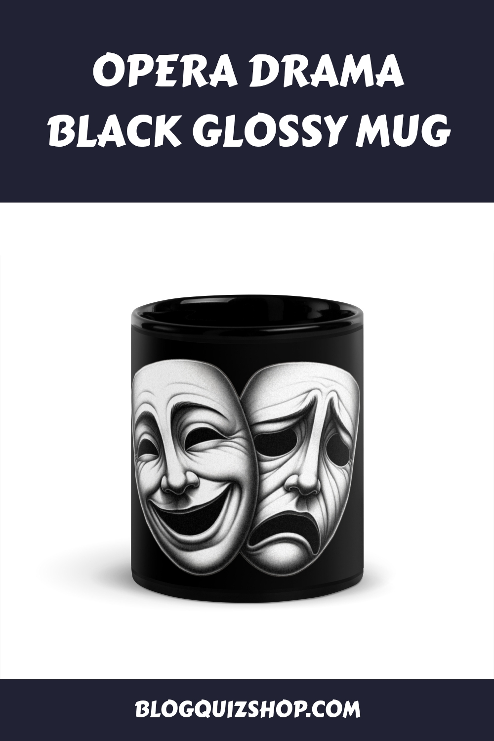 Opera Drama Black Glossy Mug generated pin 20806