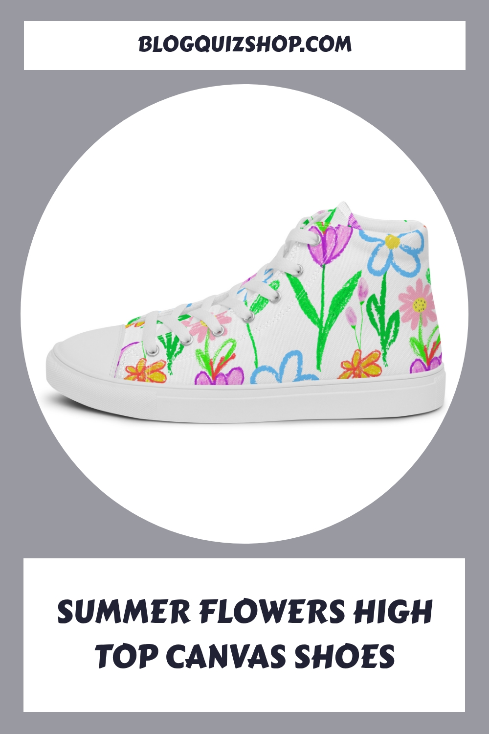 Summer Flowers High Top Canvas Shoes generated pin 17687