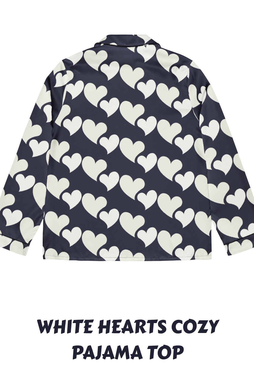 White Hearts Cozy Pajama Top generated pin 17955