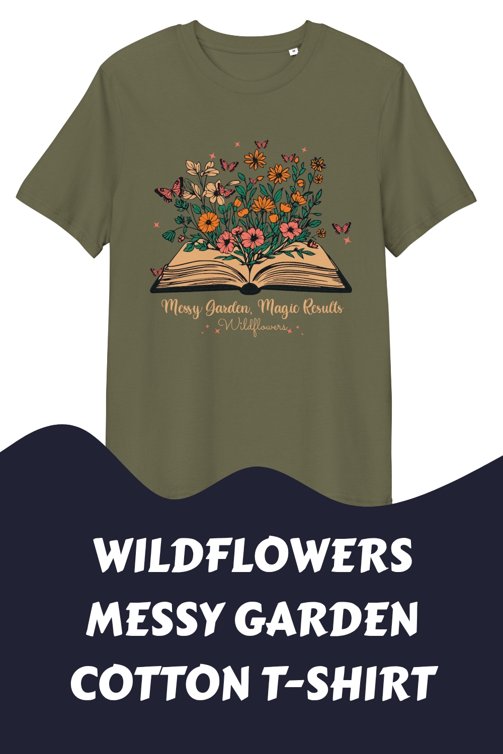 Wildflowers Messy Garden Cotton T-Shirt 27 Wildflowers Messy Garden Cotton T Shirt generated pin 19719 1