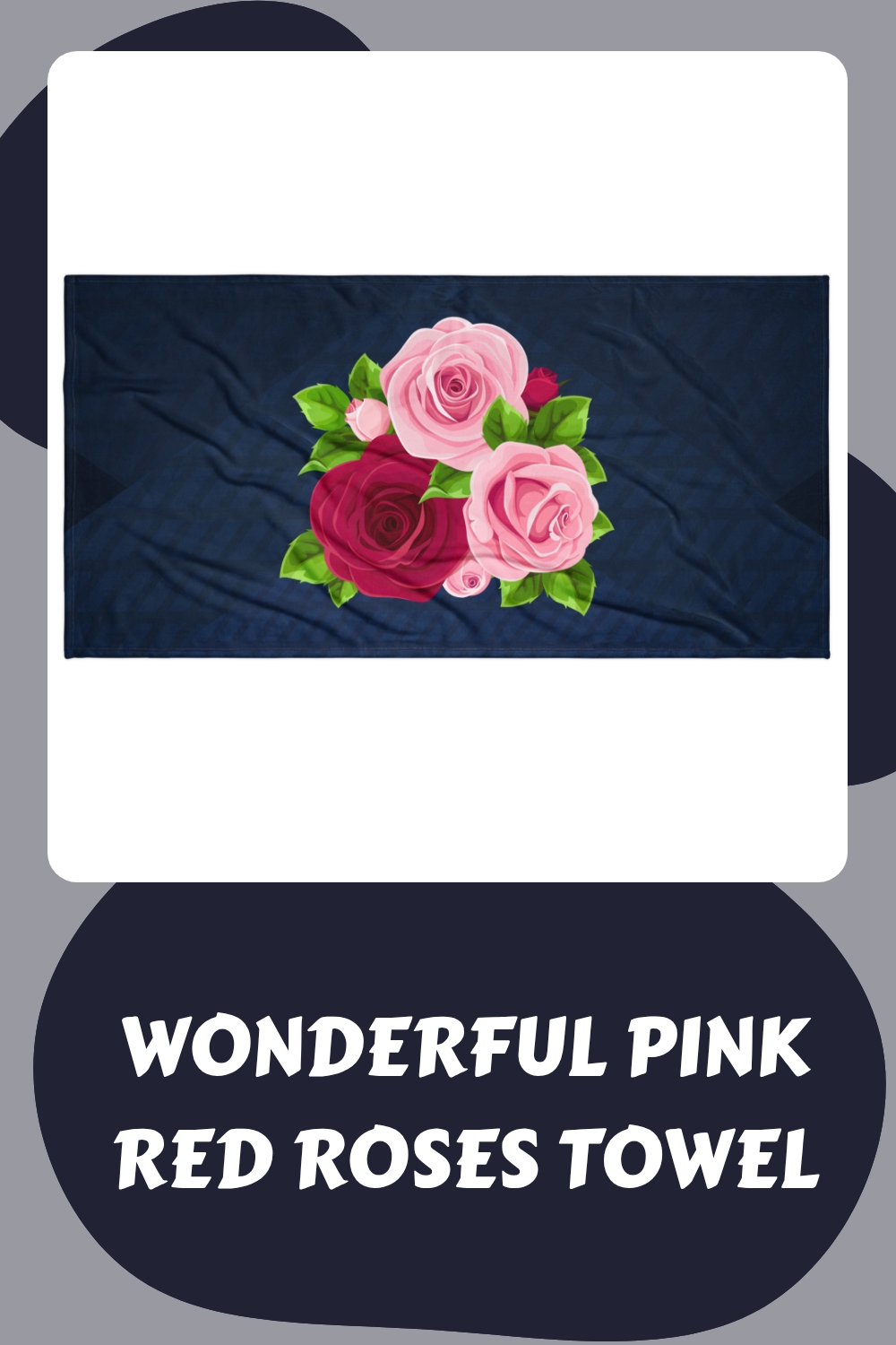 Wonderful Pink Red Roses Towel generated pin 18137 1